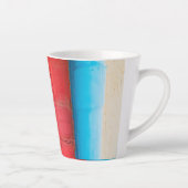 Caraïbische kleuren - abstract latte mok (Rechts)