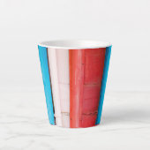 Caraïbische kleuren - abstract latte mok (Voorkant)