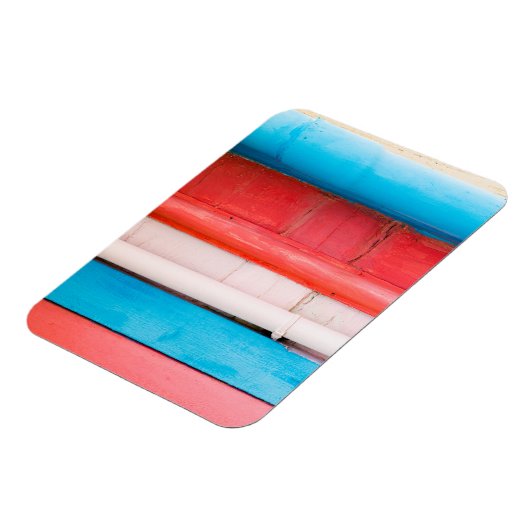 Caraïbische kleuren - abstract magneet (Linkerzijde)