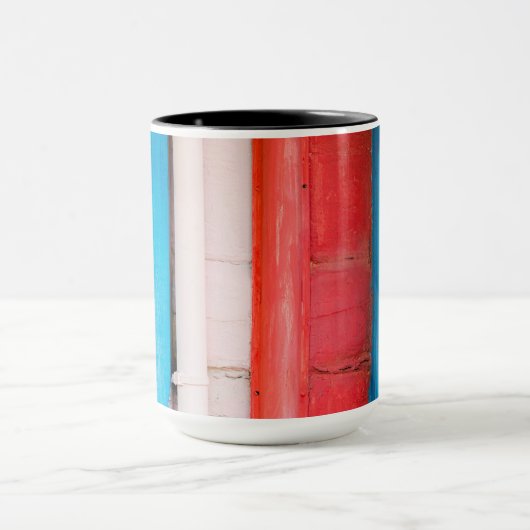 Caraïbische kleuren - abstract mok (Midden)