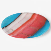 Caraïbische kleuren - abstract papieren bordje (Gekanteld)