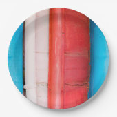 Caraïbische kleuren - abstract papieren bordje (Voorkant)