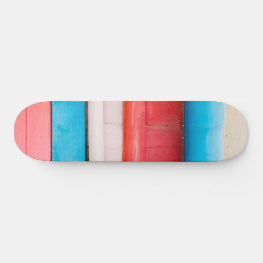 Caraïbische kleuren - abstract persoonlijk skateboard (Horizontaal)