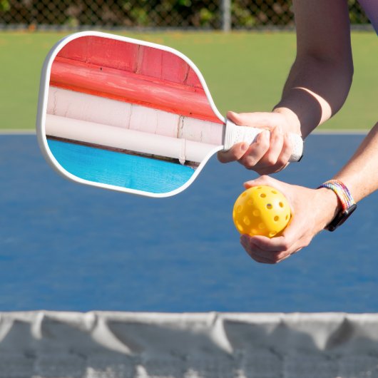 Caraïbische kleuren - abstract pickleball paddle (Insitu)