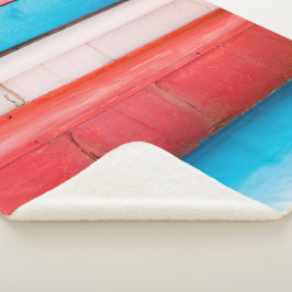 Caraïbische kleuren - abstract sherpa deken