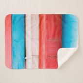 Caraïbische kleuren - abstract sherpa deken (Voorkant (horizontaal))