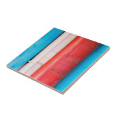 Caraïbische kleuren - abstract tegeltje (Zijkant)