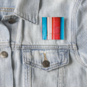 Caraïbische kleuren - abstract vierkante button 5,1 cm (In situ)
