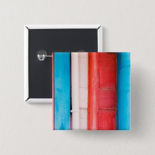 Caraïbische kleuren - abstract vierkante button 5,1 cm (Voorkant /achterkant)