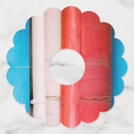 Caraïbische kleuren - abstract wijnglaslabel