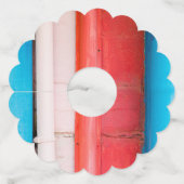 Caraïbische kleuren - abstract wijnglaslabel (Voorkant)