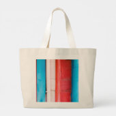 Caraïbische kleuren - abstracte grote canvas tas (Achterkant)