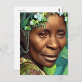 Caraïbische koningin Black Briefkaart (Voorkant / Achterkant)