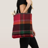 Caraïbische Maagdeneilanden Madras Plaid Patroon Tote Bag (Dichtbij)