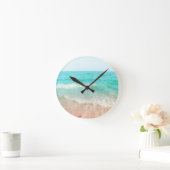 Caraïbische oceaanrust #10 #wall #art ronde klok (Huis)