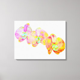 Caraïbische orchideeën, tropische waterverf bloeme canvas afdruk