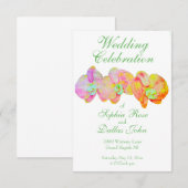 Caraïbische orchideeën, tropische waterverf bloeme kaart (Voorkant / Achterkant)