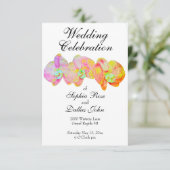 Caraïbische orchideeën, tropische waterverf bloeme kaart (Staand voorkant)