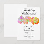 Caraïbische orchideeën, tropische waterverf bloeme kaart (Voorkant / Achterkant)