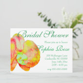 Caraïbische orchideeën, tropische waterverf bloeme kaart (Staand voorkant)