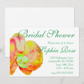 Caraïbische orchideeën, tropische waterverf bloeme kaart (Voorkant / Achterkant)