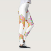 Caraïbische orchideeën, tropische waterverf bloeme leggings (Rechts)