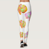Caraïbische orchideeën, tropische waterverf bloeme leggings (Achterkant)