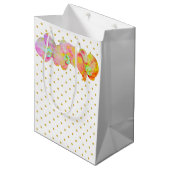 Caraïbische orchideeën, tropische waterverf bloeme medium cadeauzakje (Voorkant Gekanteld)