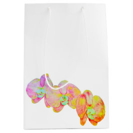 Caraïbische orchideeën, tropische waterverf bloeme medium cadeauzakje