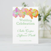 Caraïbische orchideeën, tropische waterverf bloeme save the date (Staand voorkant)