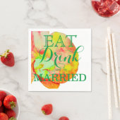 Caraïbische orchideeën, tropische waterverf bloeme servetten (Insitu)