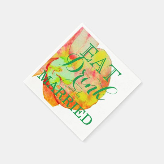 Caraïbische orchideeën, tropische waterverf bloeme servetten (Hoek)