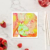 Caraïbische orchideeën, tropische waterverf bloeme servetten (Insitu)