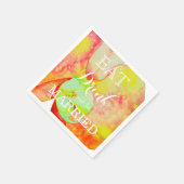 Caraïbische orchideeën, tropische waterverf bloeme servetten (Hoek)