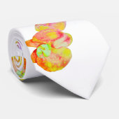 Caraïbische orchideeën, tropische waterverf bloeme stropdas (Opgerold)