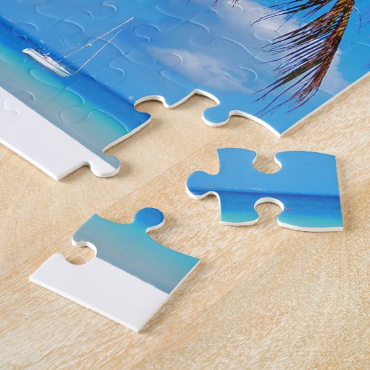 Caraïbische palmboom legpuzzel (Zijkant)