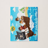 Caraïbische piraten, piratenschepen, eiland van sc legpuzzel (Verticaal)