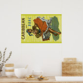 Caraïbische reisposter poster (Keuken)