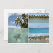 Caraïbische reisvakantie Foto-collage Briefkaart (Voorkant / Achterkant)