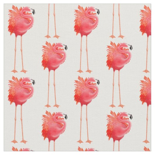 Caraïbische roze flamingo Bird Fabric Stof (Close Up)