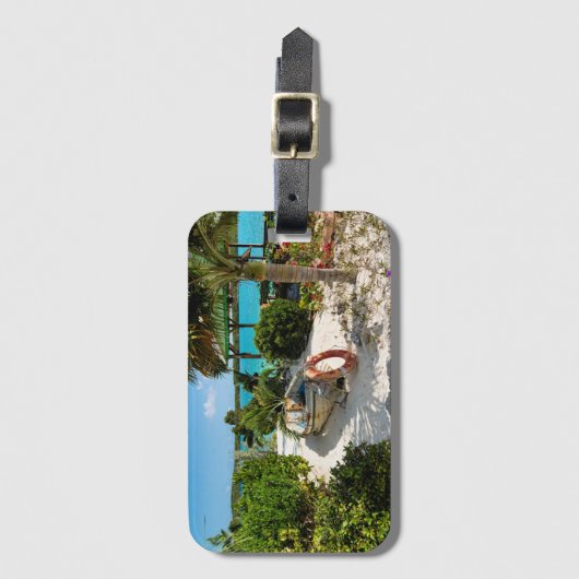 Caraïbische scheepsramp bagagelabel (Voorkant (verticaal))