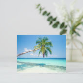 caraïbische strandkaart briefkaart (Staand voorkant)