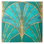 Caraïbische stroom - Glasshell patroon Tegeltje (Voorkant)