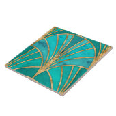 Caraïbische stroom - Glasshell patroon Tegeltje (Zijkant)