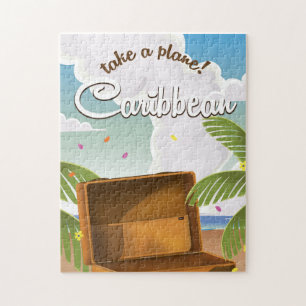 Caraïbische vakantie Classic Travel Poster Legpuzzel