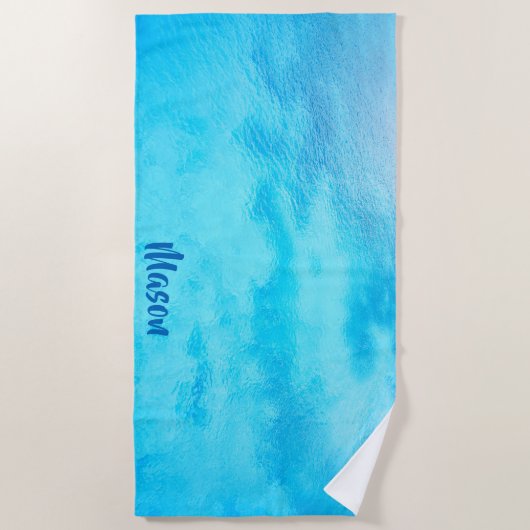 Caraïbische vakantie (met gepersonaliseerde naam) strandlaken (Voorkant)