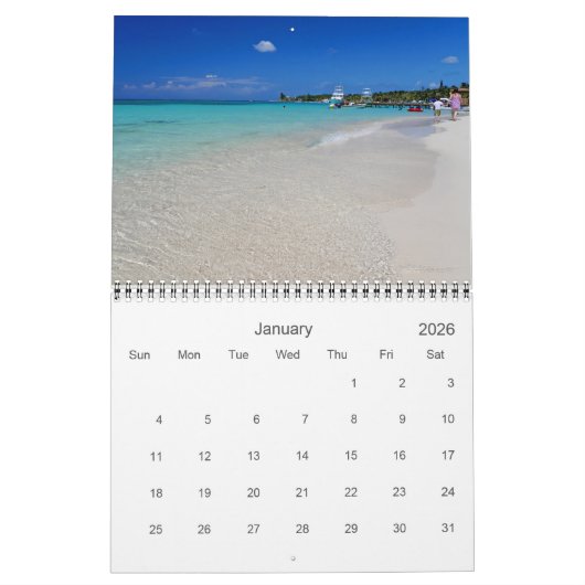 Caraïbische vakantiesalender kalender (Jan 2026)