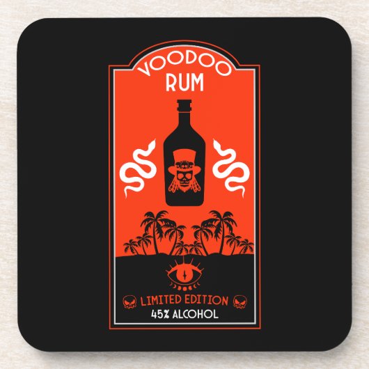 Caraïbische Voodoo Rum Bier Onderzetter (Voorkant)