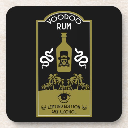 Caraïbische Voodoo Rum Bier Onderzetter (Voorkant)