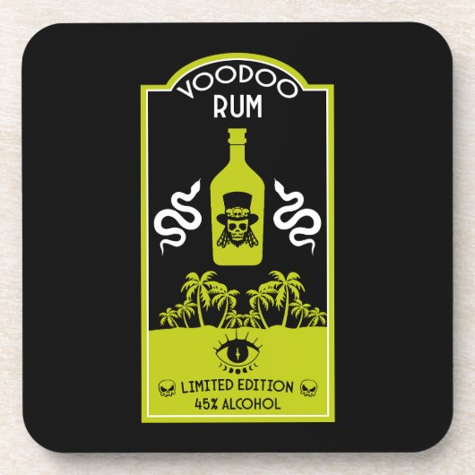 Caraïbische Voodoo Rum Bier Onderzetter (Voorkant)